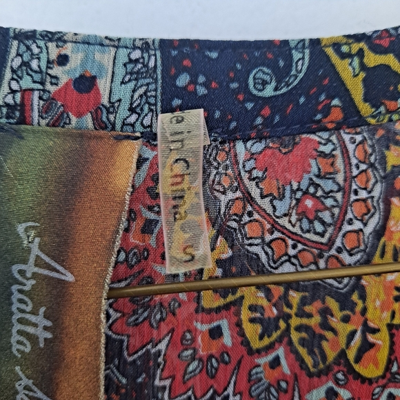 Aratta Dress Maxi Floral Sheer Button Down Blue - Picture 11 of 13